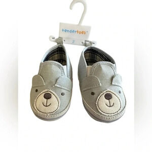 Tender Toes Baby Blue Teddy Bear Shoes Size 2 New Never Worn